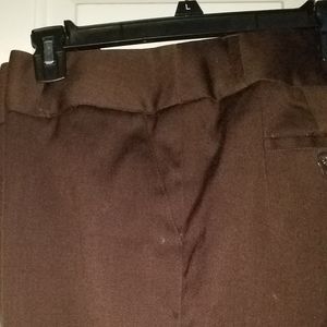Brown crop wool pants